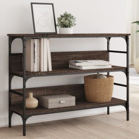 Oak brown engineered wood console table 100x32x75 cm by , Side tables - Ref: Foro24-839062, Price: 62,27 €, Discount: %