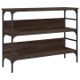 Mesa consola madera de ingeniería marrón roble 100x32x75 cm de , Mesas auxiliares - Ref: Foro24-839062, Precio: 62,27 €, Desc...