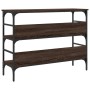 Mesa consola madera de ingeniería marrón roble 100x32x75 cm de , Mesas auxiliares - Ref: Foro24-839062, Precio: 62,27 €, Desc...