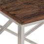 Silver Stainless Steel and Solid Wood Coffee Table by , Coffee table - Ref: Foro24-349941, Price: 89,99 €, Discount: %