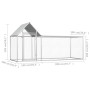 Galvanized steel chicken coop 3x1x1.5 m by vidaXL, Cages and habitats for small animals - Ref: Foro24-144554, Price: 206,99 €...