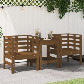 Gartenstühle 2 Einheiten honigbraunes Kiefernholz 61,5x53x71 cm von , Gartenstühle - Ref: Foro24-825131, Preis: 147,99 €, Rab...