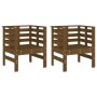 Gartenstühle 2 Einheiten honigbraunes Kiefernholz 61,5x53x71 cm von , Gartenstühle - Ref: Foro24-825131, Preis: 144,18 €, Rab...