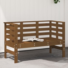 Banco de jardín madera maciza pino marrón miel 111,5x53x71 cm de , Bancos de jardín - Ref: Foro24-825138, Precio: 105,99 €, D...