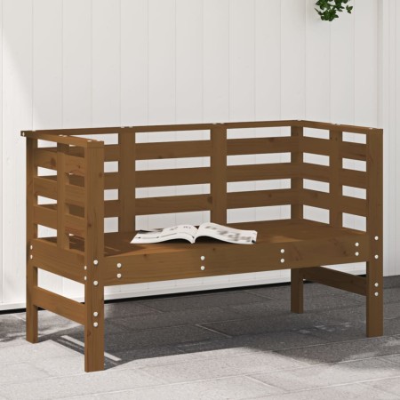 Banco de jardín madera maciza pino marrón miel 111,5x53x71 cm de , Bancos de jardín - Ref: Foro24-825138, Precio: 102,75 €, D...