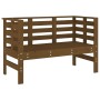 Banco de jardín madera maciza pino marrón miel 111,5x53x71 cm de , Bancos de jardín - Ref: Foro24-825138, Precio: 102,75 €, D...