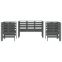 Garden furniture set 3 pieces solid gray pine wood by , Garden sets - Ref: Foro24-825144, Price: 174,82 €, Discount: %