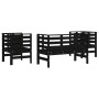 Garden furniture set 3 pieces solid black pine wood by , Garden sets - Ref: Foro24-825146, Price: 174,82 €, Discount: %