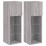 TV cabinets with LED lights 2 pcs Sonoma gray 30.5x30x90 cm by , TV Furniture - Ref: Foro24-837012, Price: 91,06 €, Discount: %