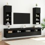 TV cabinets with LED lights 2 pcs black 30.5x30x90 cm by , TV Furniture - Ref: Foro24-837004, Price: 109,66 €, Discount: %