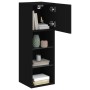 TV cabinets with LED lights 2 pcs black 30.5x30x90 cm by , TV Furniture - Ref: Foro24-837004, Price: 109,66 €, Discount: %