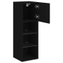 TV cabinets with LED lights 2 pcs black 30.5x30x90 cm by , TV Furniture - Ref: Foro24-837004, Price: 109,66 €, Discount: %