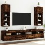 Muebles de TV con luces LED 2 uds roble ahumado 30,5x30x90 cm de , Muebles TV - Ref: Foro24-837010, Precio: 87,99 €, Descuent...