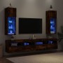 Muebles de TV con luces LED 2 uds roble ahumado 30,5x30x90 cm de , Muebles TV - Ref: Foro24-837010, Precio: 87,99 €, Descuent...