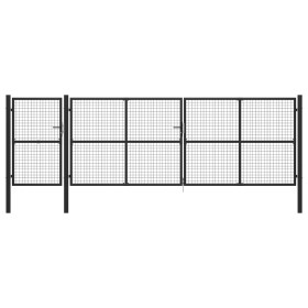 Anthrazitgraues Gartentor aus Stahl 500x150 cm von vidaXL, Gartentore - Ref: Foro24-144337, Preis: 789,99 €, Rabatt: %