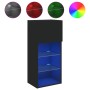 TV cabinets with LED lights 2 pcs black 40.5x30x90 cm by , TV Furniture - Ref: Foro24-837046, Price: 115,07 €, Discount: %