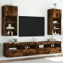 TV cabinets with LED lights 2 pcs smoked oak 40.5x30x90 cm by , TV Furniture - Ref: Foro24-837052, Price: 101,75 €, Discount: %