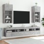 Muebles de TV con luces LED 2 uds gris hormigón 40,5x30x90 cm de , Muebles TV - Ref: Foro24-837050, Precio: 96,85 €, Descuent...