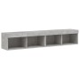 TV cabinets with LED lights 2 pcs concrete gray 80x30x30 cm by , TV Furniture - Ref: Foro24-837148, Price: 79,16 €, Discount: %