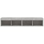 Muebles de TV con luces LED 2 uds gris hormigón 80x30x30 cm de , Muebles TV - Ref: Foro24-837148, Precio: 79,16 €, Descuento: %