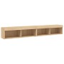 TV cabinets with LED lights 2 pcs Sonoma oak 100x30x30 cm by , TV Furniture - Ref: Foro24-837160, Price: 87,88 €, Discount: %