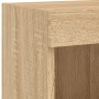 TV cabinets with LED lights 2 pcs Sonoma oak 100x30x30 cm by , TV Furniture - Ref: Foro24-837160, Price: 87,88 €, Discount: %