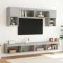 Muebles de TV con luces LED 2 uds gris hormigón 100x30x30 cm de , Muebles TV - Ref: Foro24-837162, Precio: 91,29 €, Descuento: %