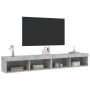 Muebles de TV con luces LED 2 uds gris hormigón 100x30x30 cm de , Muebles TV - Ref: Foro24-837162, Precio: 91,29 €, Descuento: %