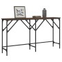 Brown oak engineered wood console table 140x29x75 cm by , Side tables - Ref: Foro24-837761, Price: 48,42 €, Discount: %