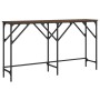 Brown oak engineered wood console table 140x29x75 cm by , Side tables - Ref: Foro24-837761, Price: 48,42 €, Discount: %