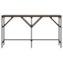 Brown oak engineered wood console table 140x29x75 cm by , Side tables - Ref: Foro24-837761, Price: 48,42 €, Discount: %