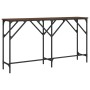 Brown oak engineered wood console table 140x29x75 cm by , Side tables - Ref: Foro24-837761, Price: 48,42 €, Discount: %