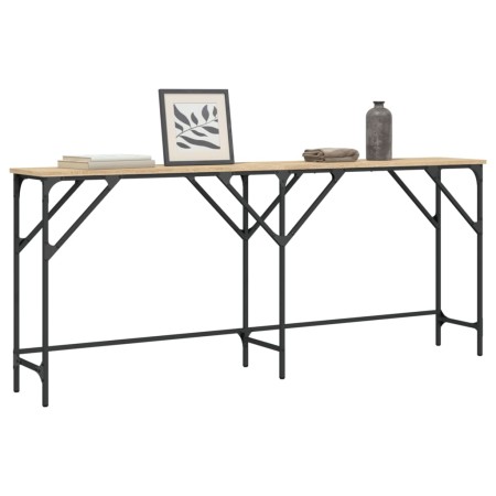 Mesa consola madera de ingeniería roble Sonoma 180x29x75 cm de , Mesas auxiliares - Ref: Foro24-837763, Precio: 53,34 €, Desc...