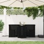 2 seater balcony set solid black pine wood by , Garden sets - Ref: Foro24-825062, Price: 207,99 €, Discount: %