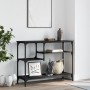 Console table with shelves black 100x35x75 cm by , Side tables - Ref: Foro24-837782, Price: 57,95 €, Discount: %