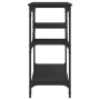 Mesa consola con estantes negro 100x35x75 cm de , Mesas auxiliares - Ref: Foro24-837782, Precio: 57,86 €, Descuento: %