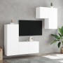 Wand-TV-Schränke, 4 Stück, Holzwerkstoff, weiß von , TV-Möbel - Ref: Foro24-3216428, Preis: 168,52 €, Rabatt: %