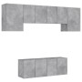 Wall TV cabinets 6 pieces concrete gray engineered wood by , TV Furniture - Ref: Foro24-3216442, Price: 206,52 €, Discount: %