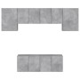 Wall TV cabinets 6 pieces concrete gray engineered wood by , TV Furniture - Ref: Foro24-3216442, Price: 206,52 €, Discount: %