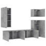 Muebles de TV de pared 5 pzas madera ingeniería gris hormigón de , Muebles TV - Ref: Foro24-3216449, Precio: 214,74 €, Descue...