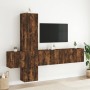 Wall TV cabinets 5 pieces engineered wood smoked oak by , TV Furniture - Ref: Foro24-3216461, Price: 231,10 €, Discount: %