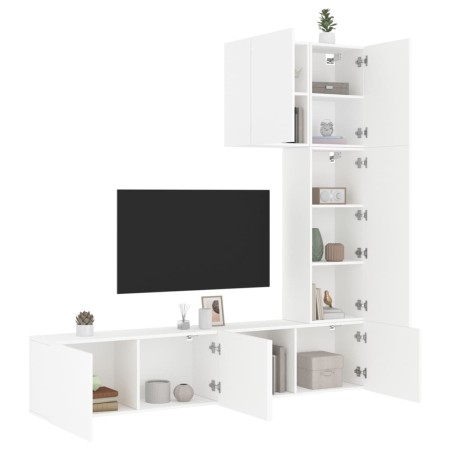 5-teilige TV-Wandschränke aus weißem Holzwerkstoff von , TV-Möbel - Ref: Foro24-3216482, Preis: 244,72 €, Rabatt: %