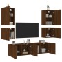 Wand-TV-Schränke, 6 Stück, Holzwerkstoff, Eiche braun von , TV-Möbel - Ref: Foro24-3216477, Preis: 212,62 €, Rabatt: %