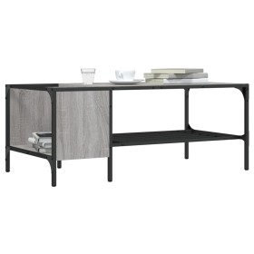 Mesa centro estante madera ingeniería Sonoma gris 100x51x40 cm de , Mesas de centro - Ref: Foro24-837735, Precio: 36,99 €, De...