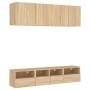 TV wall cabinets 5 pcs engineered wood Sonoma oak by , TV Furniture - Ref: Foro24-3216513, Price: 165,19 €, Discount: %