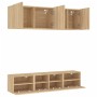 TV wall cabinets 5 pcs engineered wood Sonoma oak by , TV Furniture - Ref: Foro24-3216513, Price: 165,19 €, Discount: %