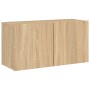 TV wall cabinets 5 pcs engineered wood Sonoma oak by , TV Furniture - Ref: Foro24-3216513, Price: 165,19 €, Discount: %