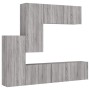 Muebles de TV de pared 5 pzas madera de ingeniería gris Sonoma de , Muebles TV - Ref: Foro24-3216494, Precio: 271,04 €, Descu...