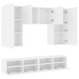 Muebles de TV de pared 5 piezas madera de ingeniería blanco de , Muebles TV - Ref: Foro24-3216518, Precio: 215,53 €, Descuent...