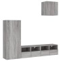 TV Wall Cabinets 4 Pieces Sonoma Gray Engineered Wood by , TV Furniture - Ref: Foro24-3216505, Price: 158,59 €, Discount: %